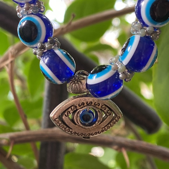 (Dark Blue)🪬Evil Eye🧿 Elastic Bracelet - Picture 8 of 13